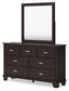 Covetown Twin Panel Bed with Mirrored Dresser and Nightstand