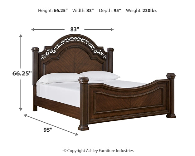 Lavinton King Poster Bed with Dresser