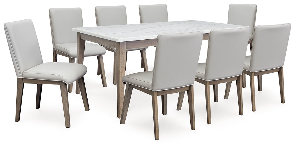 Loyaska Dining Table and 8 Chairs