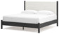 Cadmori King Upholstered Panel Bed with Dresser