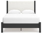 Cadmori Queen Upholstered Panel Bed with Dresser and 2 Nightstands