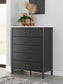 Cadmori Full Upholstered Panel Bed with Mirrored Dresser, Chest and Nightstand