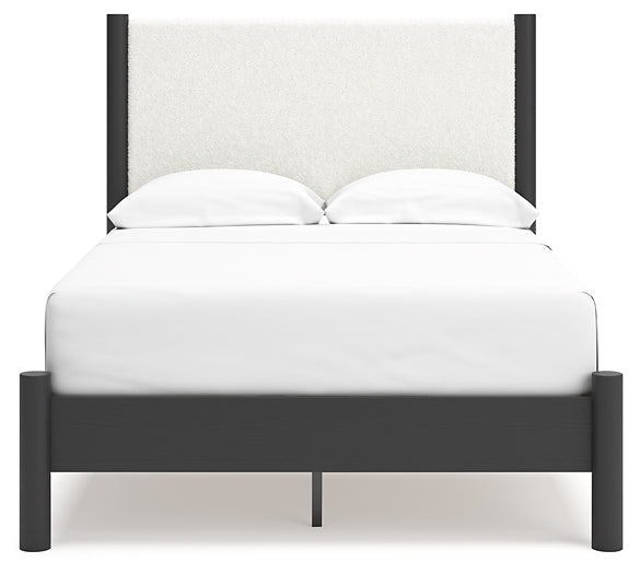 Cadmori Full Upholstered Panel Bed with Dresser