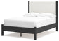 Cadmori Full Upholstered Panel Bed with Dresser and 2 Nightstands