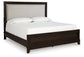 Neymorton California King Upholstered Panel Bed with Dresser and 2 Nightstands