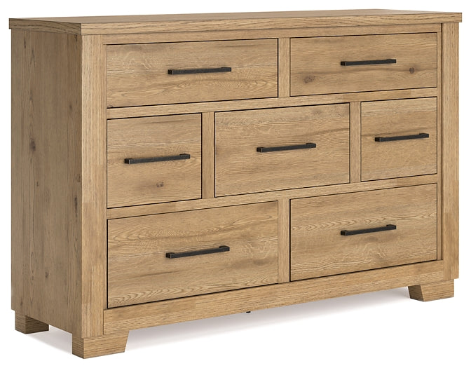 Galliden King Panel Bed with Dresser