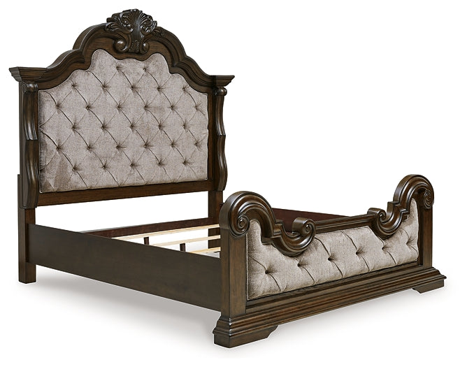 Maylee Queen Upholstered Bed with Dresser