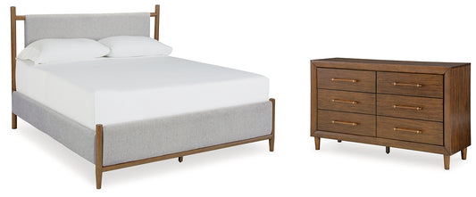 Lyncott King Upholstered Bed with Dresser