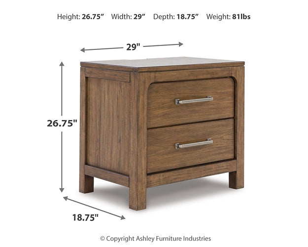 Cabalynn California King Upholstered Bed with Dresser, Chest and 2 Nightstands