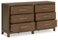 Cabalynn California King Upholstered Bed with Dresser