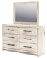 Lawroy Full Panel Storage Bed with Mirrored Dresser