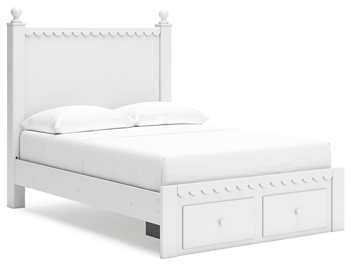 Mollviney Full Panel Storage Bed with 2 Nightstands