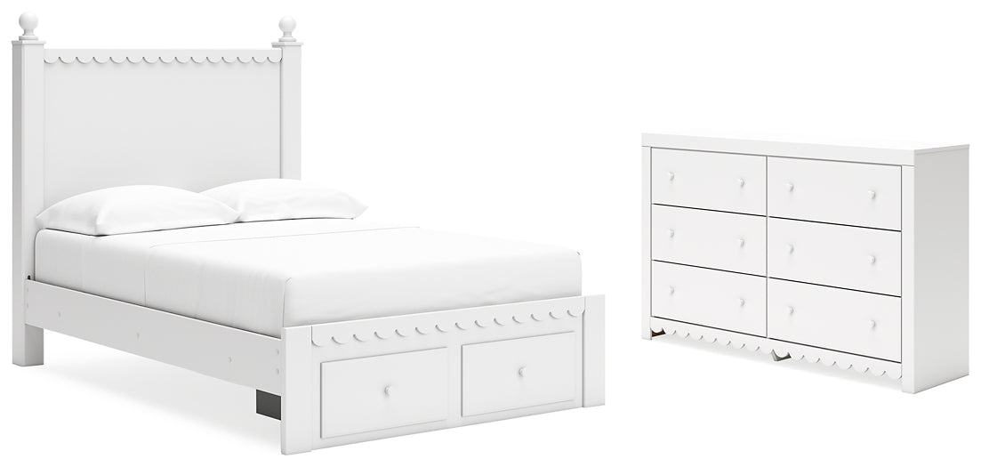 Mollviney Full Panel Storage Bed with Dresser