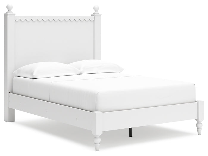 Mollviney Full Panel Bed with Dresser and Nightstand