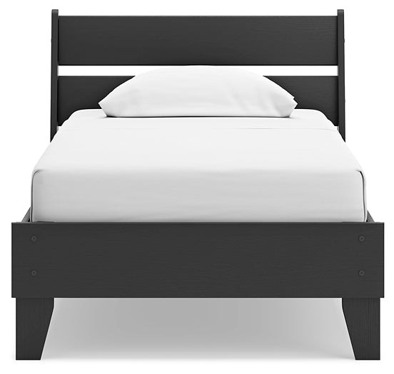 Socalle Twin Panel Platform Bed with Dresser, Chest and Nightstand