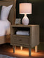 Cielden King Panel Headboard with Mirrored Dresser, Chest and Nightstand