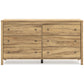 Bermacy Queen Platform Panel Bed with Dresser