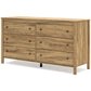 Bermacy Queen Platform Panel Bed with Dresser