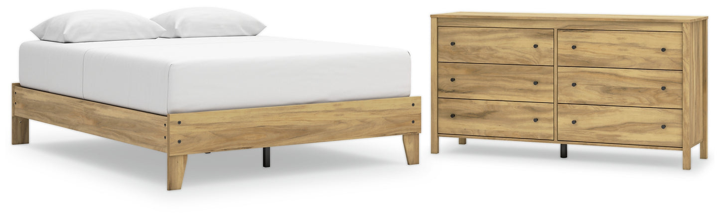 Bermacy Queen Platform Bed with Dresser