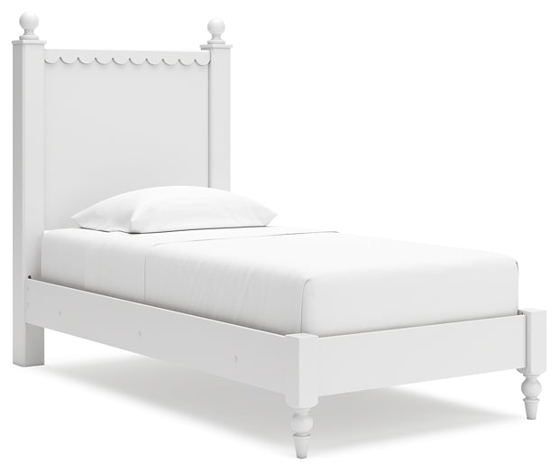 Mollviney Twin Panel Bed with Dresser and 2 Nightstands