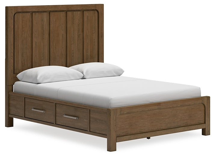 Cabalynn Queen Panel Storage Bed with Chest and 2 Nightstands