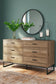 Deanlow Full Platform Panel Bed with Dresser, Chest and Nightstand