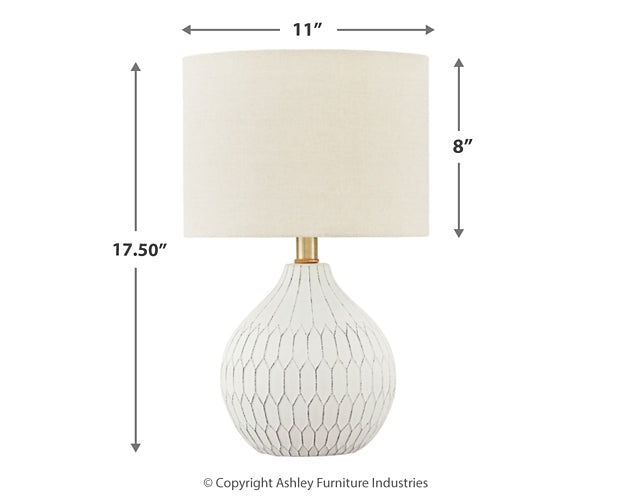 Wardmont Ceramic Table Lamp (1/CN)