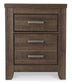 Juararo California King Panel Bed with Mirrored Dresser, Chest and Nightstand