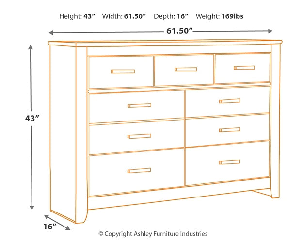 Brinxton Queen Panel Bed with Dresser