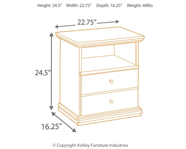 Maribel Twin Panel Bed with Mirrored Dresser and Nightstand