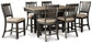 Tyler Creek Counter Height Dining Table and 6 Barstools