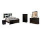 Maribel  Panel Bed With Mirrored Dresser, Chest And Nightstand