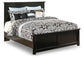 Maribel  Panel Bed With Mirrored Dresser And Chest