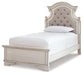 Realyn Twin Panel Bed with Mirrored Dresser