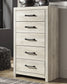 Cambeck Queen Upholstered Panel Bed with Mirrored Dresser, Chest and 2 Nightstands