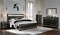 Kaydell King Upholstered Panel Bed with Mirrored Dresser, Chest and 2 Nightstands