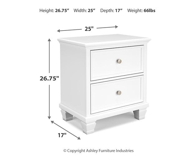 Fortman Twin Panel Bed with Mirrored Dresser and 2 Nightstands