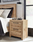 Hyanna King Panel Headboard with Mirrored Dresser and Nightstand