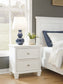 Fortman Full Panel Bed with Mirrored Dresser and 2 Nightstands