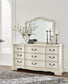 Arlendyne King Upholstered Bed with Mirrored Dresser and Chest