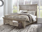 Harrastone Queen Panel Bed with Mirrored Dresser, Chest and 2 Nightstands