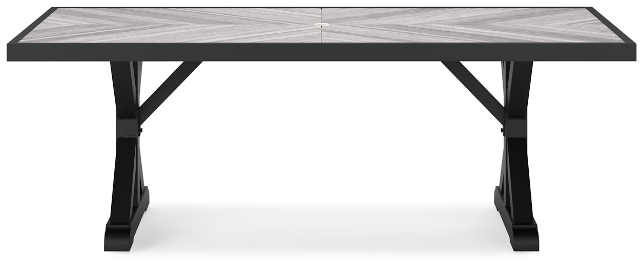 Beachcroft RECT Dining Table w/UMB OPT